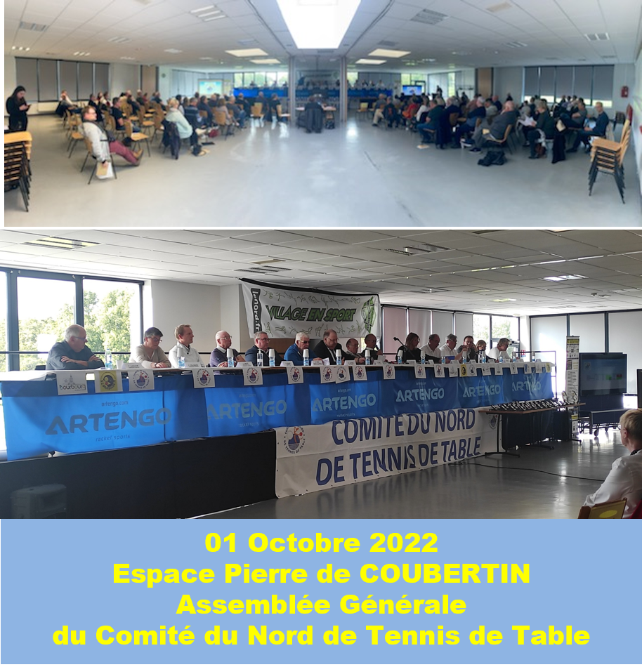 ASSEMBLEE GENERALE du Comité du Nord de Tennis de Table